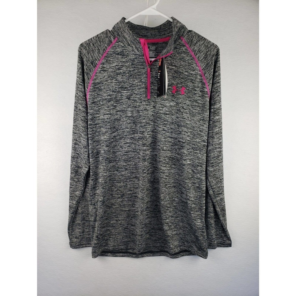 Under Armour Men's UA Tech 1/4 Zip Shirt 1242220 Gray Size S Loose Athletic Run